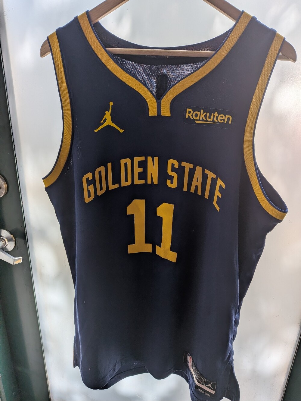 Golden State Warriors Klay Thompson Navy & Yellow Jordan Jersey
